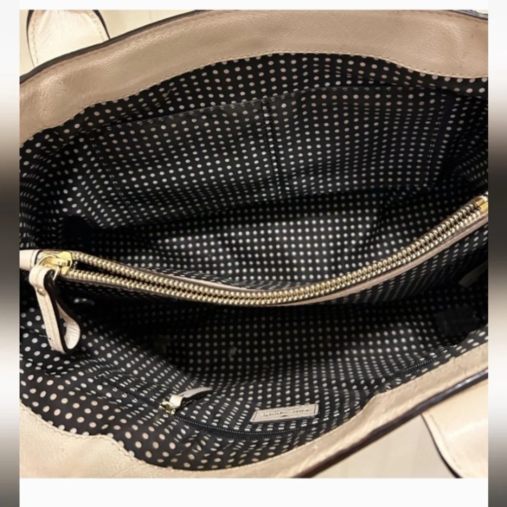 Kate Spade Cream Leather Satchel with Bow Detail - Picture 5 of 7